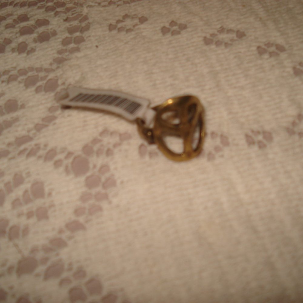 Brandy Melville Peace to the world goldtone ring